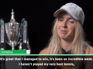 Download Video: TENNIS: WTA Tour Finals: I haven't played my best tennis in Singapore - Svitolina