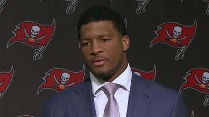 Jameis Winston reacts to being benched vs. Bengals