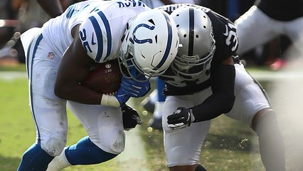 Luck celebrates Marlon Mack's rushing TD
