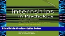 D.O.W.N.L.O.A.D [P.D.F] Internships in Psychology: The APAGS Workbook for Writing Successful