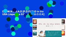 D.O.W.N.L.O.A.D [P.D.F] PhD in the USA (Japanese Edition) [E.B.O.O.K]