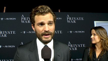 Jamie Dornan Talks About Fake News At 'A Private War' Premiere