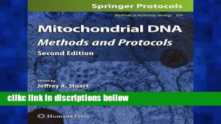 F.R.E.E [D.O.W.N.L.O.A.D] Mitochondrial DNA: Methods and Protocols: 554 (Methods in Molecular