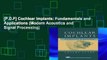 [P.D.F] Cochlear Implants: Fundamentals and Applications (Modern Acoustics and Signal Processing)