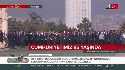 Devlet erkanı Anıtkabir'de