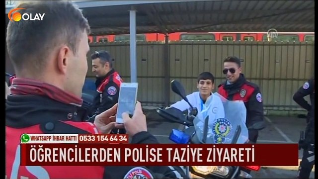 Öğrencilerden polise taziye ziyareti