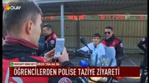 Öğrencilerden polise taziye ziyareti