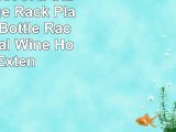 mDesign Set of 2 Stackable Wine Rack  Plastic Wine Bottle Rack  Horizontal Wine Holder
