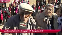87 yaşındaki Muteber Teyze ile Mustafa Amca Ata’ya koştu