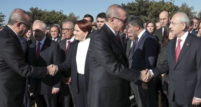 Cumhurbaşkanı Erdoğan, Akşener ve Kılıçdaroğlu ile Selamlaştı