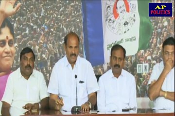 YSRCP Leader Bhumana karunakar Reddy press conference at party central office Lotus pond