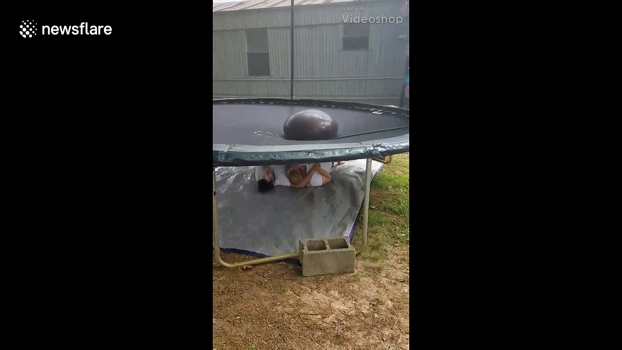 Couple get soaked in unusual gender reveal tactic