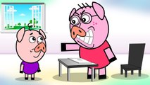 Piggy Family Cartoon Episodes | Little piggy being Naugty in the house | #KiddyUniverse TV