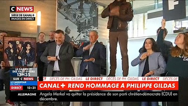 Regardez l'hommage des salariés de Canal Plus à Philippe Gildas décédé ce week-end à l'âge de 82 ans - VIDEO