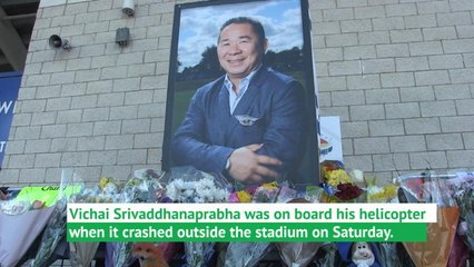 Leicester fans lay tributes for Vichai Srivaddhanaprabha