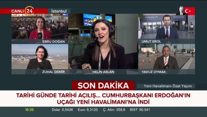 Cumhurbaşkanı Erdoğan'ın uçağı Yeni Havalimanı'na indi