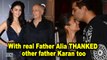With real Father Alia THANKED other father Karan too