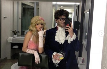 Kendall Jenner inspired by Austin Powers for Halloween