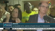 Gana ultraderechista Jair Bolsonaro balotaje en Brasil