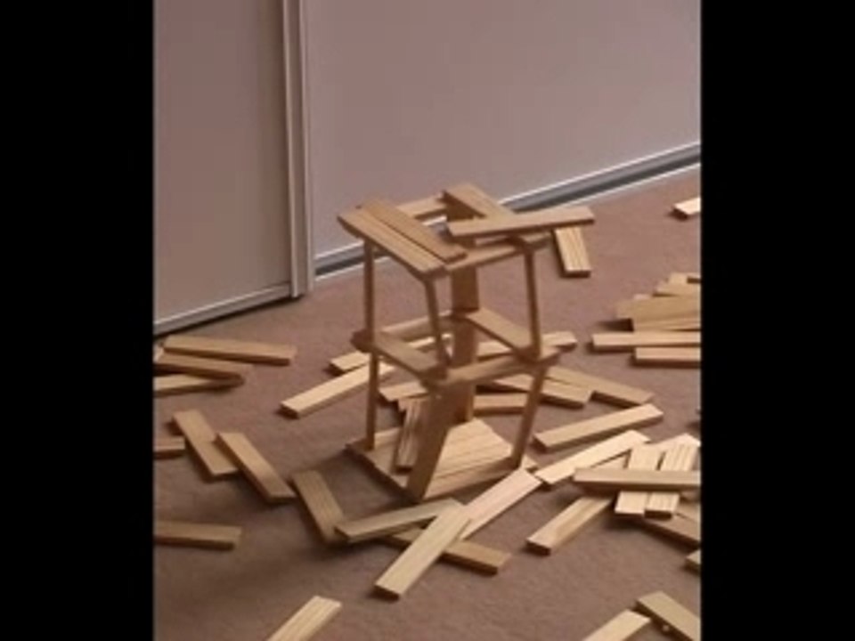 Kapla Destruction 2 Slow Motion