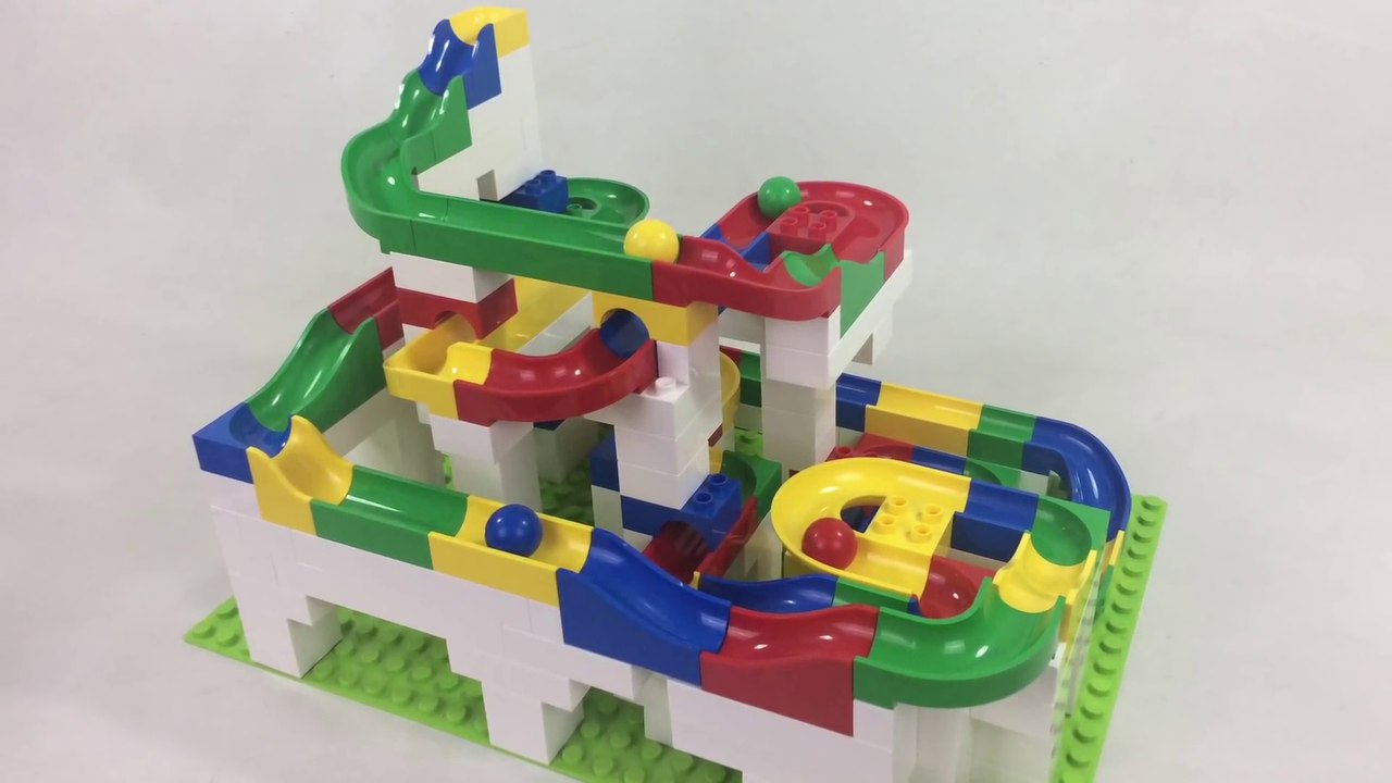Hubelino Marble Run Big Building Box Construction Blocks 2 Layouts || Keith's Toy Box