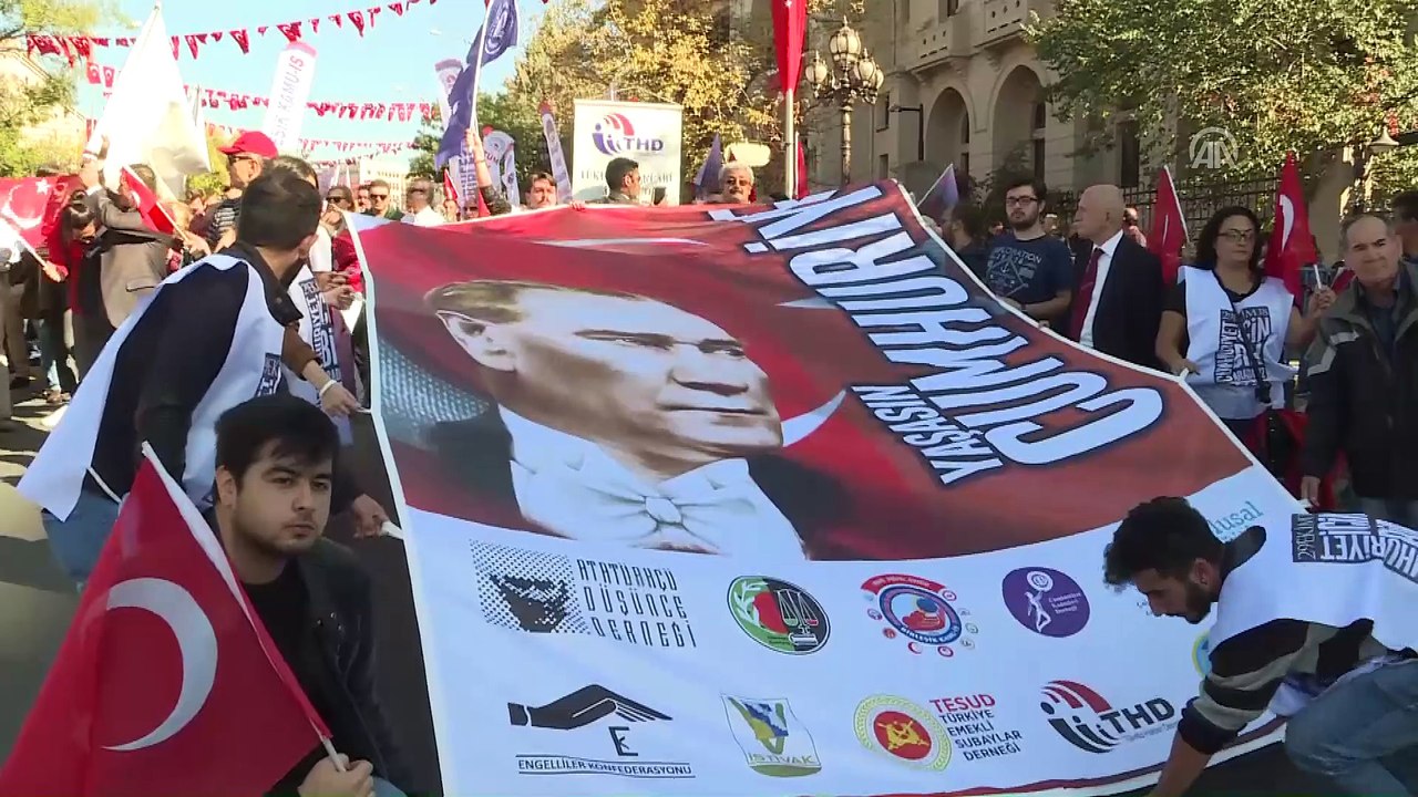 Cumhuriyet 95 yaşında - Birinci Meclis'ten Anıtkabir'e yürüyüş - ANKARA