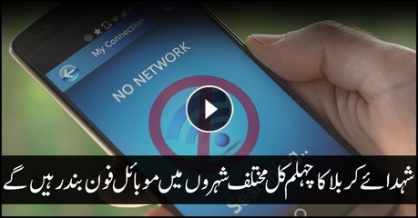 Chehlum security: Mobile phone service suspended in various cities