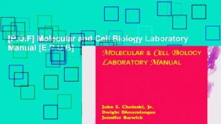 [P.D.F] Molecular and Cell Biology Laboratory Manual [E.P.U.B]