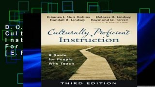 D.O.W.N.L.O.A.D [P.D.F] Culturally Proficient Instruction: A Guide For People Who Teach [E.P.U.B]