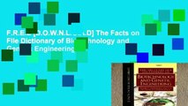 F.R.E.E [D.O.W.N.L.O.A.D] The Facts on File Dictionary of Biotechnology and Genetic Engineering