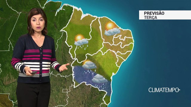 Previsão Nordeste – Risco de chuva forte na Bahia