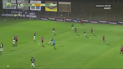 Résumé Clermont 1 - 2 Brest  But Florian Aye Goal