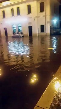 Maltempo ad Andria: allagamento in Piazza Bersaglieri - 29 ottobre 2018