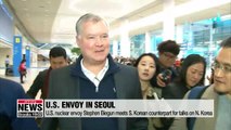 U.S. nuclear envoy Stephen Biegun meets S. Korean counterpart for talks on N. Korea