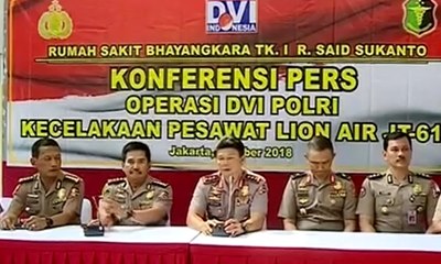 Polri Percepat Identifikasi Korban Lion Air JT-610
