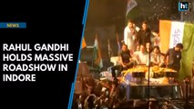 Rahul Gandhi holds massive roadshow in Indore