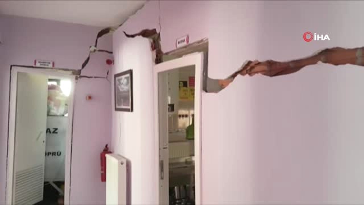 Samsun'da Anaokulunun Duvarında Çatlaklar Oluştu