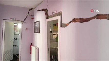 Samsun'da Anaokulunun Duvarında Çatlaklar Oluştu