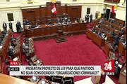 Apra presentó iniciativa para deslindar a partidos políticos de organizaciones criminales