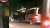 Adana sürücü aracıyla ilerlerken dans etti