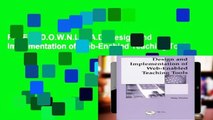 F.R.E.E [D.O.W.N.L.O.A.D] Design and Implementation of Web-Enabled Teaching Tools