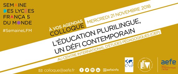 À vos agendas : colloque "L’éducation plurilingue, un défi contemporain"