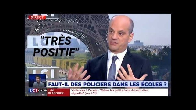 Jean-Michel Blanquer trouve très positif le fait d'avoir des policiers à l’école