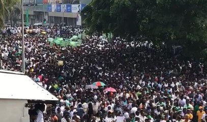 ராஜபக்சேவுக்கு எதிராக கொழும்பில் போராட்டம் நடத்திய யூஎன்பி-வீடியோ