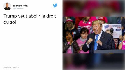 Trump veut supprimer le droit à la citoyenneté pour les bébés étrangers nés sur le sol américain.