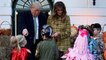 President Trump And First Lady Melania Trump Hand Out Halloween Candy