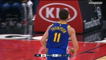 Thompson's historic game lifts Warriors past Bulls
