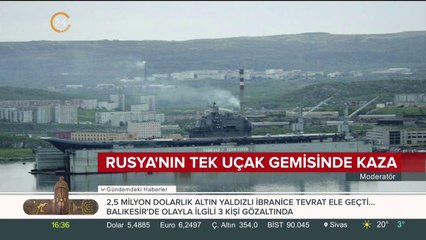 Rusya'nın tek uçak gemisinde kaza