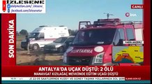 Son Dakika! Antalya'da uçak düştü - uçak kazası - eğitim uçağı düştü