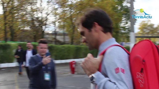 Rolex Paris Masters 2018 - Roger Federer est bien arrivé à Paris et s'entraîne à Bercy